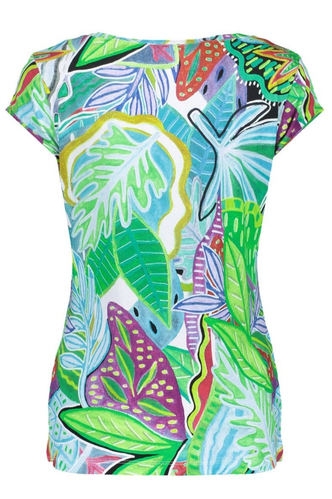 KATE T SHIRT MET RONDE HALS EN PRINT 52446 60 000608 TURQUOISE/GREEN